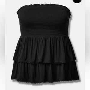 Torrid super Soft smocked Tiered Babydoll Tube Top